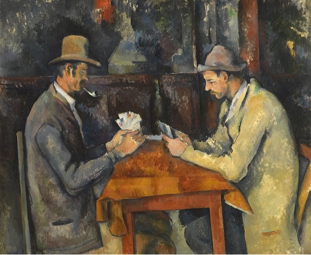 ポール・セザンヌ《カード遊びをする人々》1892-96年頃　油彩、カンヴァス　60×73cm　コートールド美術館