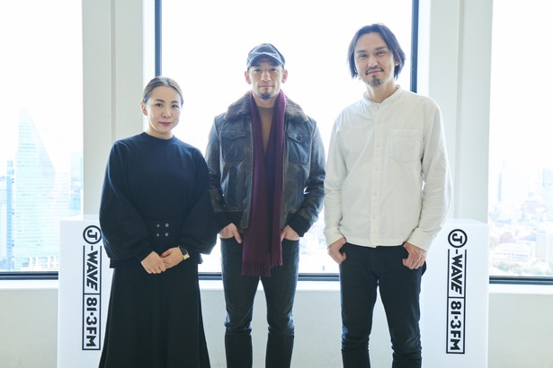 「VOICES FROM NIHONMONO」に出演した中田英寿氏(写真中央)と、ゲストの永山祐子氏(写真左)、生江史伸氏(写真右)