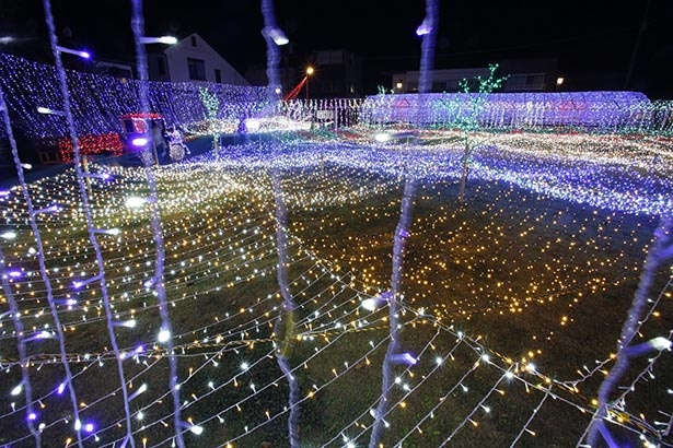 10万球の電球が光り輝く