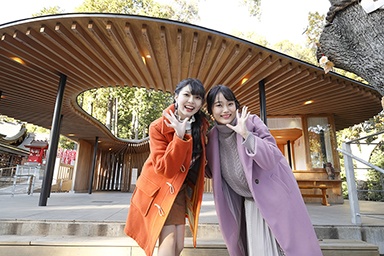 #アルイテラブル SKE48の石川花音と鈴木愛菜が足の神様を参拝!