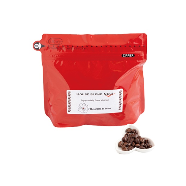 The aroma of beans / 「ハウスブレンドコーヒー」(100g700円)。中深煎りで程よい酸味