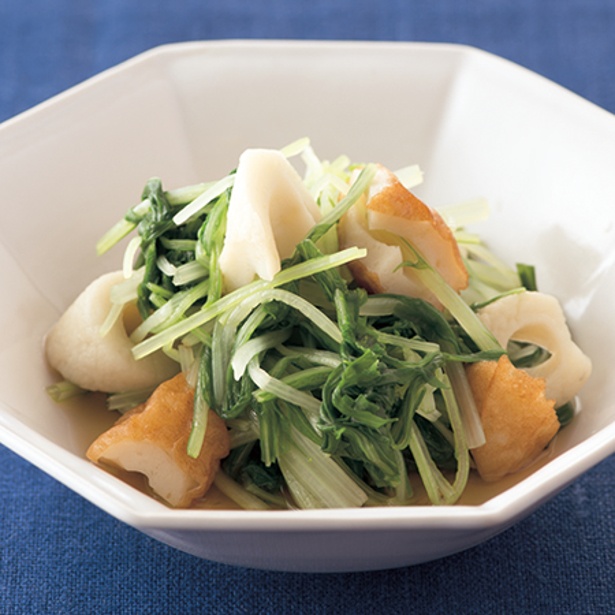 「水菜とちくわの煮びたし」