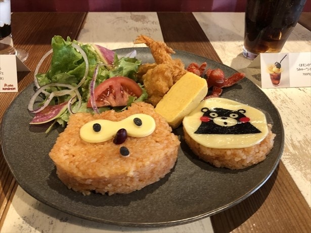 ポンタとくまモンのうきうきライスプレート