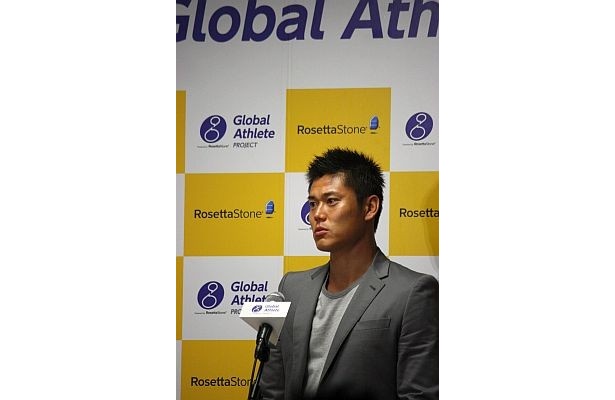 新プロジェクトのアンバサダーとして、プレゼンをする川島選手