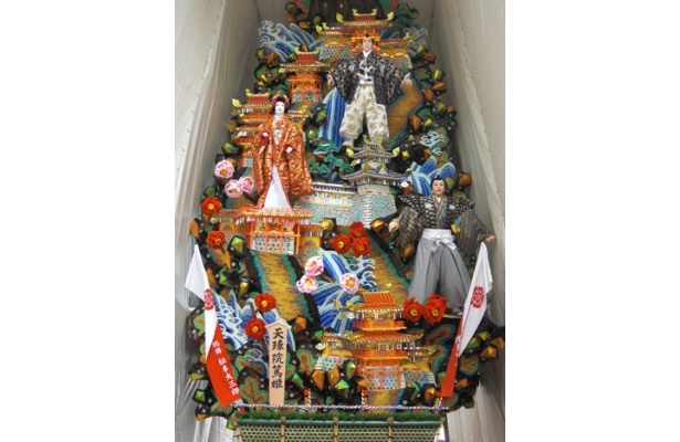博多リバレインにある飾り山　見送り「天璋院篤姫」