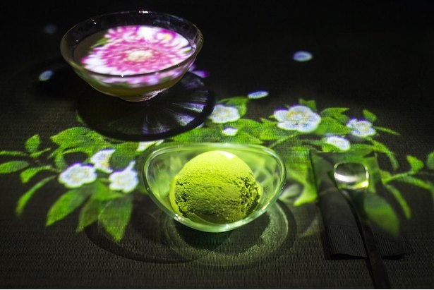 「凍結玉緑茶(玉緑茶のアイスクリーム)セット」(税込1200円)