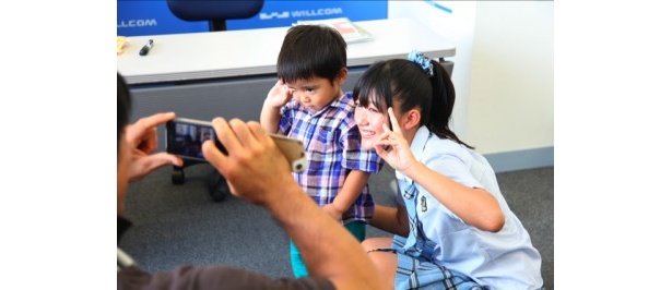 写真撮影は子どもと同じ目線で