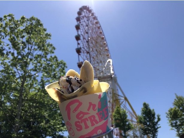「スイートランド」で一番人気の「クレープ バナナチョコ」(税込450円)