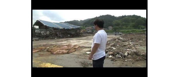 【画像】巨大アート「未来のために…」プロジェクトに挑むジミー大西が被災地を訪問