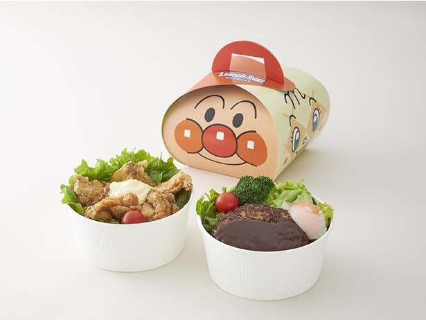 かわいいボックスに入った「ロコモコ丼」(写真右・税込980円)と「チキンタツタ丼」(同左・税込880円)