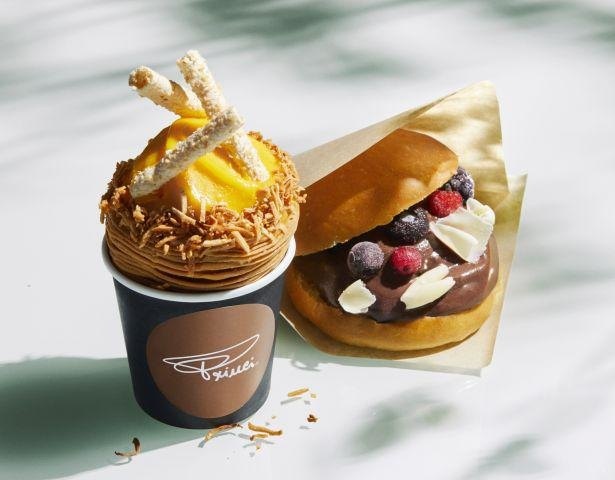 プリンチこだわりのパンにイタリアンジェラートを合わせたスペシャルデザート