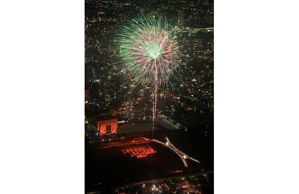 角度に影響されることなく花火か鑑賞できるのも嬉しい
