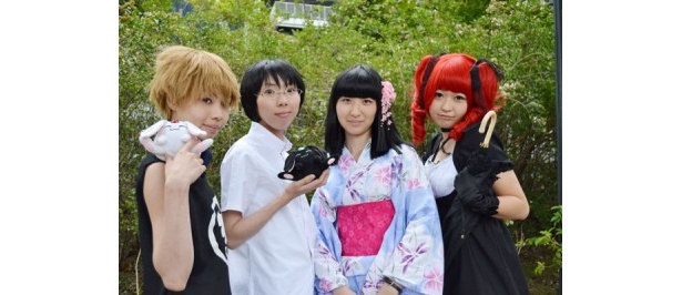 左より小狼、四月一日君尋、座敷童、雨童女。いずれも「xxxHOLiC」のキャラクター