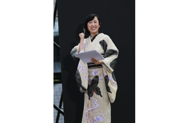大原さやかさんは、しっとりとした着物姿で登場