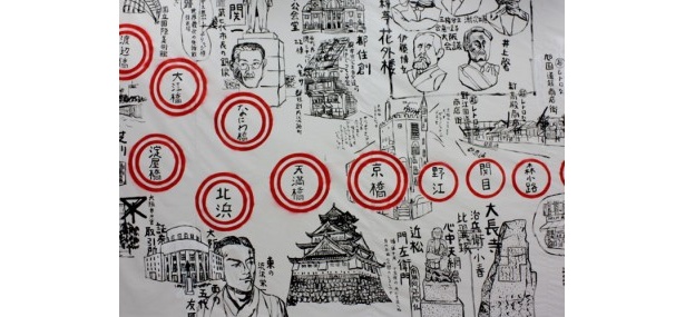 巨大絵図「京阪沿線御案内」（部分）2011