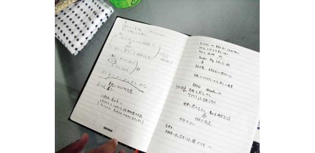先生からのアドバイスは逐一ノートに。自宅でも鼻歌練習しています
