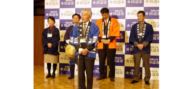 田辺市内の5つある観光協会の代表もあいさつ