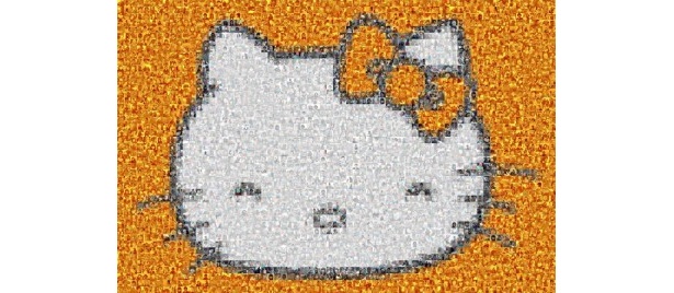 【児童虐待防止オレンジリボンキャンペーン】「笑顔キティ」フォトモザイクアート完成・展示！