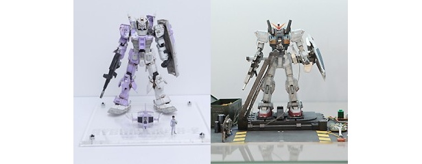 韓国代表作品「PG Hybrid gundam RX-78-2」(左)と「Mk-II AEUG」(右)