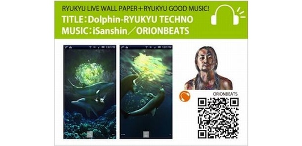 琉球テクノに合わせてイルカが泳ぐ