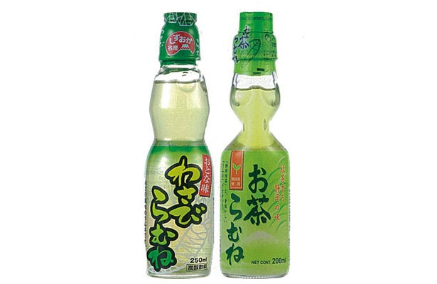 静岡県島田市の「わさびらむね」と「お茶らむね」
