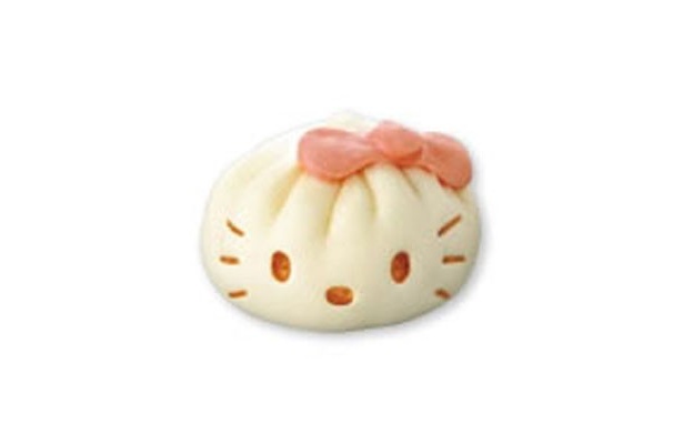 【写真】サークルKサンクスで発売中の「ハローキティまん(カスタード味)」(150円)