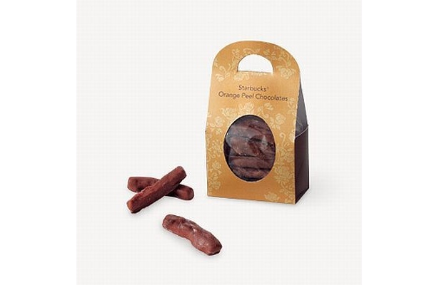 「オレンジピールチョコレート」(580円)はオレンジのさわやかな風味と酸味がミルクチョコレートのやさしい甘みにマッチ！