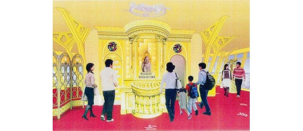 通天閣5階展望フロアに設けられたビリケン神社。今春を目途にリニューアル予定