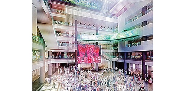 複数の商業施設や産学コラボ施設が入った「ナレッジプラザ」