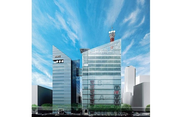 大阪・茶屋町に建設中の「MBS新館」(2014年春開館)