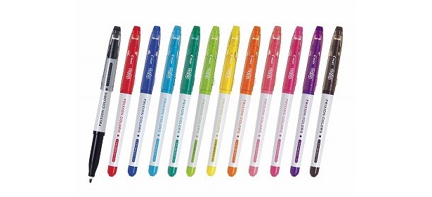 2010年11月に発売のカラーサインペン「フリクションカラーズ」(105円)