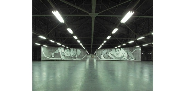 名村造船所跡地に展示されていた大きな作品