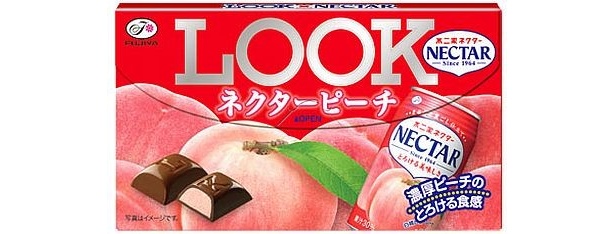 【画像を見る】ネクターの“とろ～り感”を表現した「ルック(ネクターピーチ)」と白桃ピューレーを使用した「白桃ミルキー袋」も！