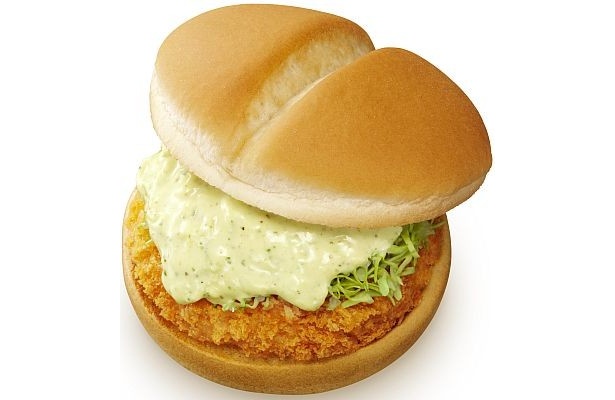 【写真】こちらは新たな“エビ系”バーガー！「バジルタルタルエビバーガー」(単品350円)