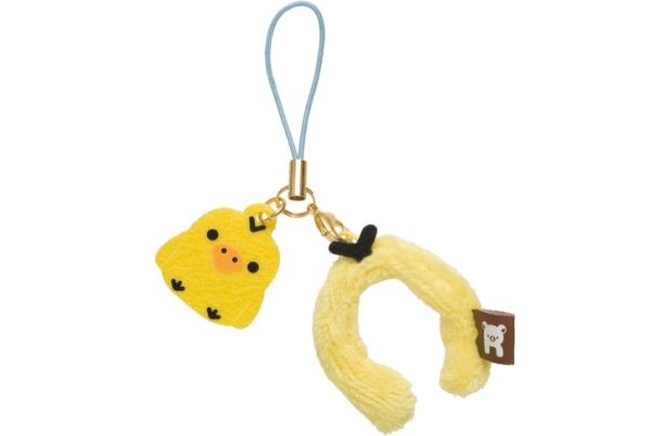 キイロイトリもストラップに！「リラ耳カチューシャストラップ」(525円)
