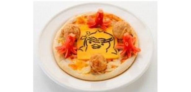 「食いしん坊2号のたこ焼きピザ、キュッ！」(900円/イタリアントマト)