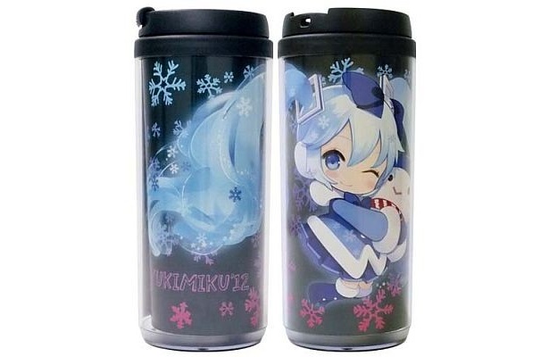 ぷちでびる氏が描く「雪ミク2012タンブラー」は1575円