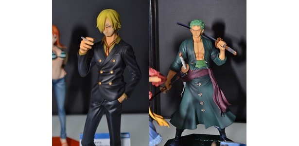 サンジ(左)とゾロ(右)も格好良いフィギュアになって登場