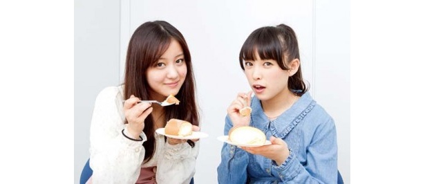 ロールケーキの審査に参加した℃-uteの中島早貴ちゃんと萩原舞ちゃん