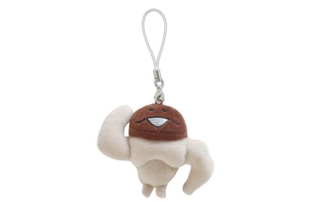 ムキムキのマッスルなめこも！「ぬいぐるみストラップ」(609円)