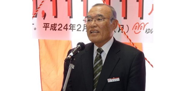 感謝の意と今後の抱負を語る仲吉社長