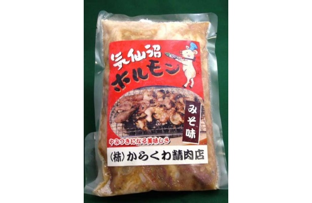 気仙沼ホルモン みそ味¥600（350g）、¥800（500g） /気仙沼名物のB級グルメ。焼いてキャベツの千切りと一緒に食べたり、鍋にしたり、ご飯ともお酒とも相性バツグン