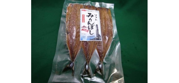 さんまみりん干し ¥350(3枚入り）/冷めてもおいしいみりん干し。さっとあぶってご飯のおともに
