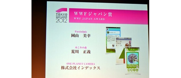 「ONE PLANET CAMERA」は優秀賞とWWFジャパン賞のW受賞となった