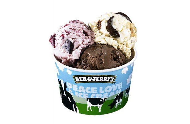 様々な種類のアイスクリームが用意されている