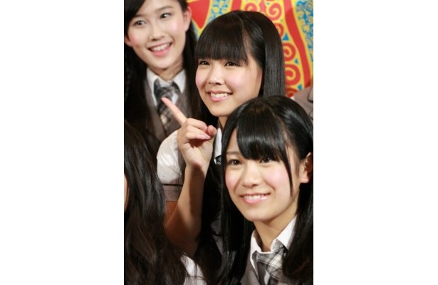 NMB48の記者発表の様子