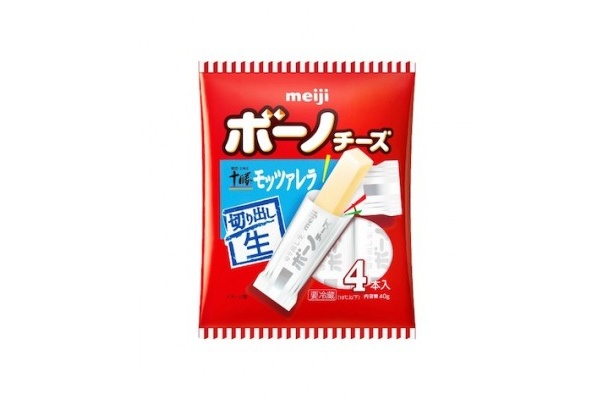 明治ボーノチーズ 明治北海道十勝モッツァレラ」はクセが少なく、ほのかに甘いミルキーな風味と弾力のある食感が特徴