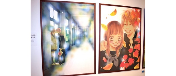 美麗なカバーイラストも展示