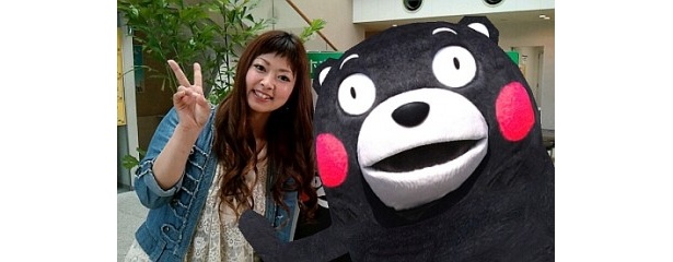 くまモンとの2ショット写真で癒される