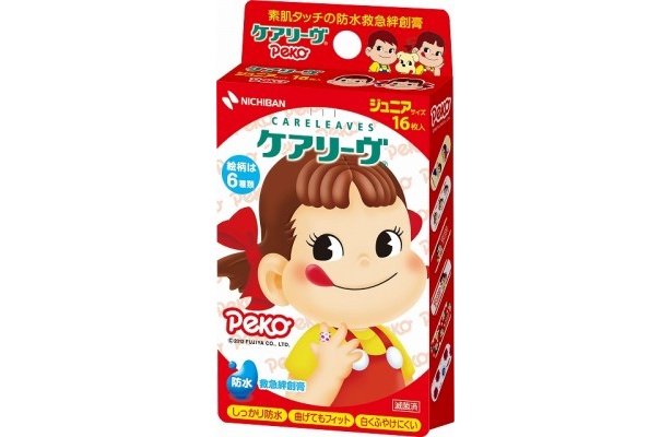 「ケアリーヴ キャラクター ペコちゃん」パッケージ